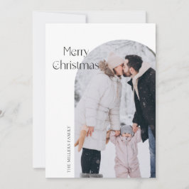 Tarjeta fotográfica moderna Minimalista de Navidad