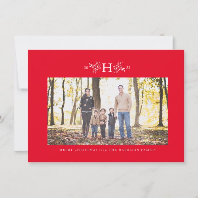Tarjeta fotográfica monográfica roja (Anverso)