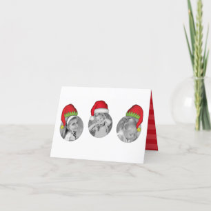 Tarjeta fotográfica multifoto de Papá Noel Elf
