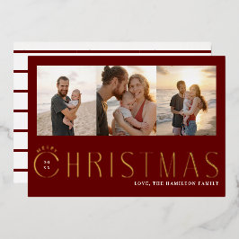 Tarjeta fotográfica multifotográfica de navidad