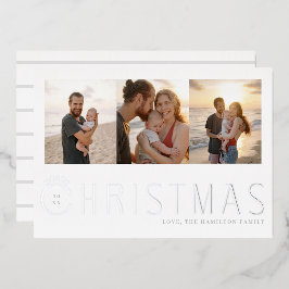 Tarjeta fotográfica multifotográfica de navidad