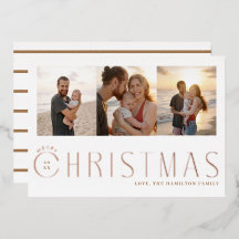 Tarjeta fotográfica multifotográfica de navidad