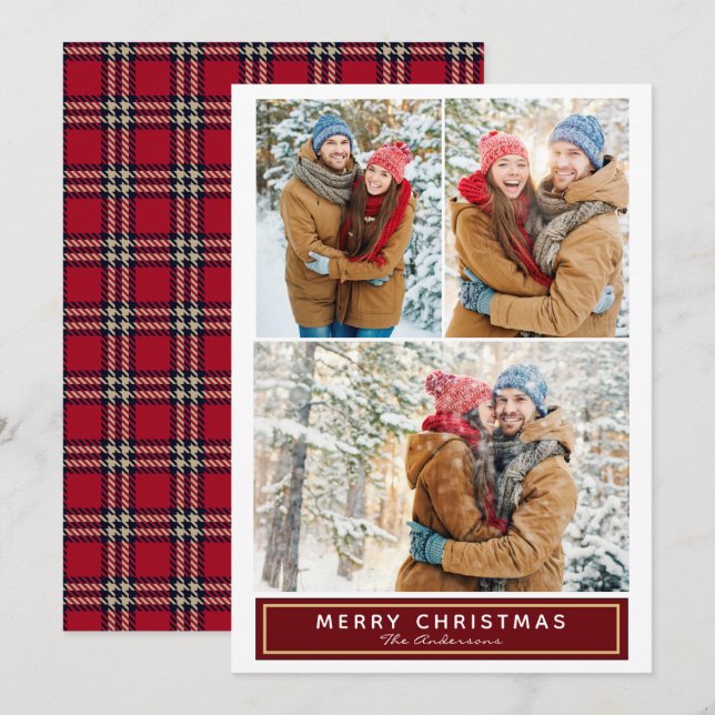 Tarjeta fotográfica múltiple para navidades (Anverso / Reverso)