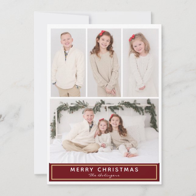 Tarjeta fotográfica múltiple para navidades (Anverso)