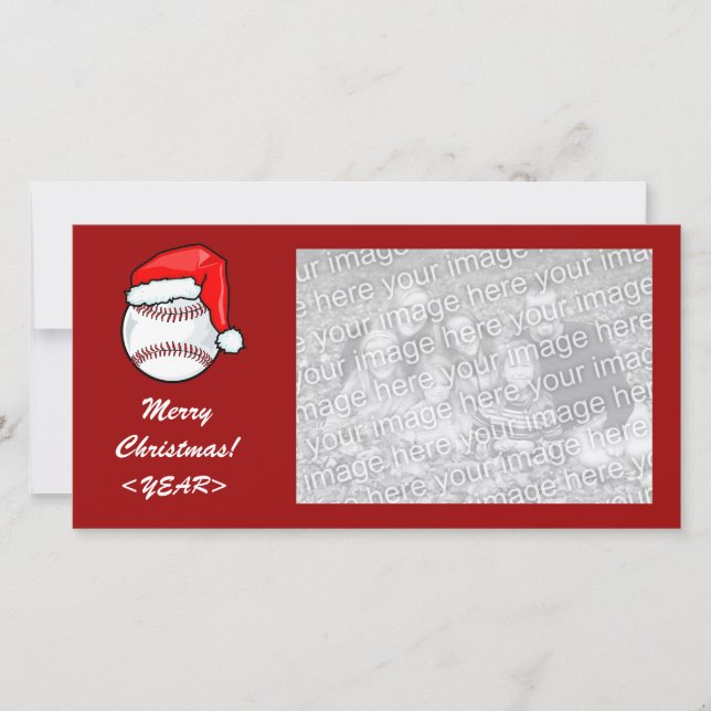Tarjeta fotográfica - Navidades de béisbol (Anverso)