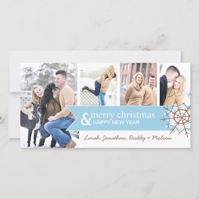 Tarjeta fotográfica navideña caprichosa (Anverso)