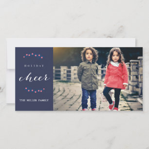 Tarjeta fotográfica navideña Cheque de Navidad