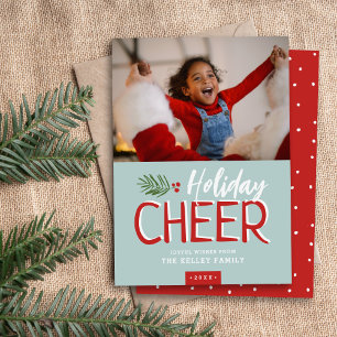 Tarjeta fotográfica navideña Cheque de Navidad