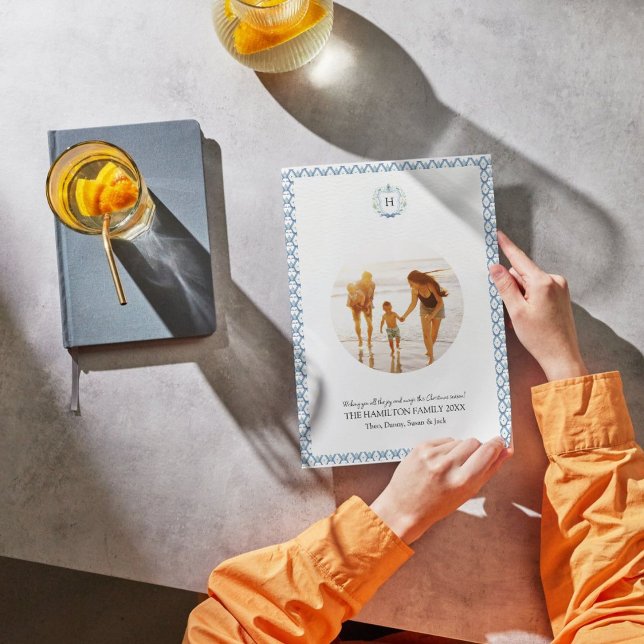 Tarjeta fotográfica navideña Coquette Chinoiserie  (Subido por el creador)