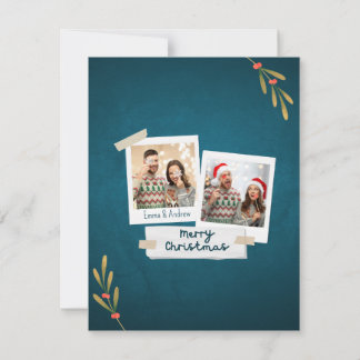 Tarjeta fotográfica navideña de 4.25"x5.5" con sal