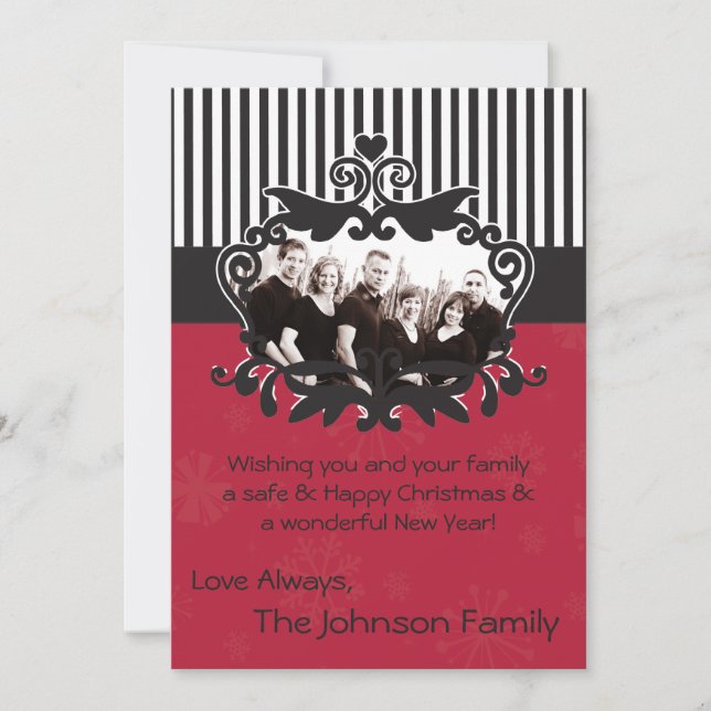 Tarjeta fotográfica navideña de 5 x 7 Navidades XM (Anverso)