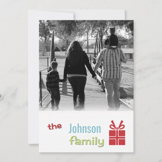 Tarjeta fotográfica navideña de 5 x 7 Navidades XM (Anverso)