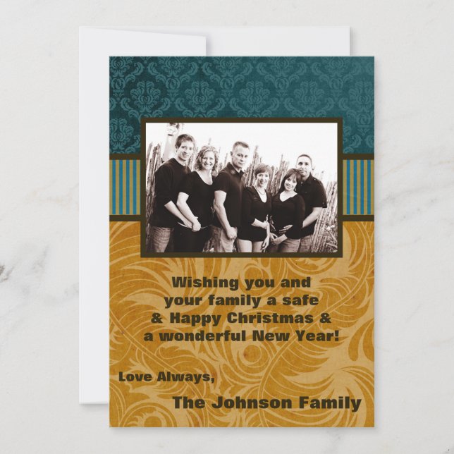 Tarjeta fotográfica navideña de 5 x 7 Navidades XM (Anverso)