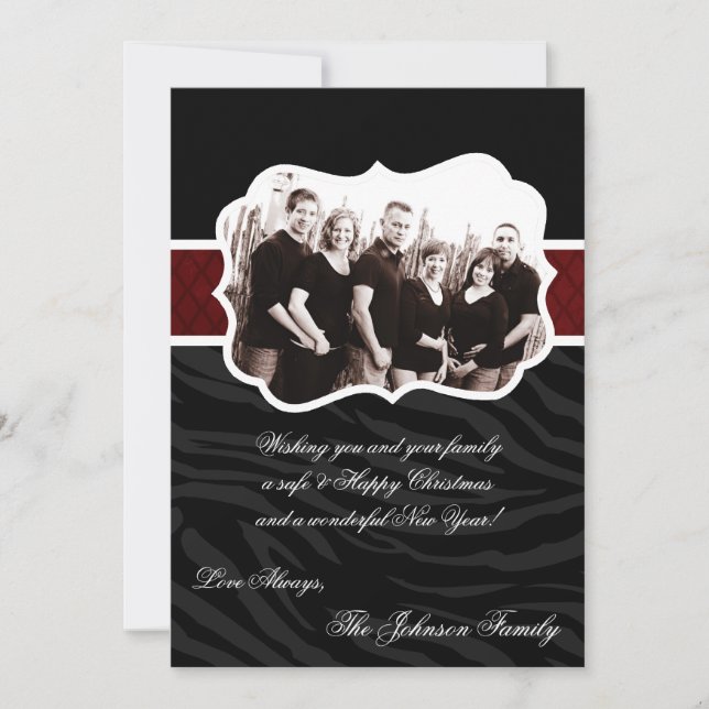 Tarjeta fotográfica navideña de 5 x 7 Navidades XM (Anverso)