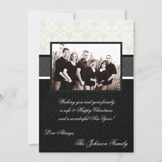 Tarjeta fotográfica navideña de 5 x 7 Navidades XM (Anverso)