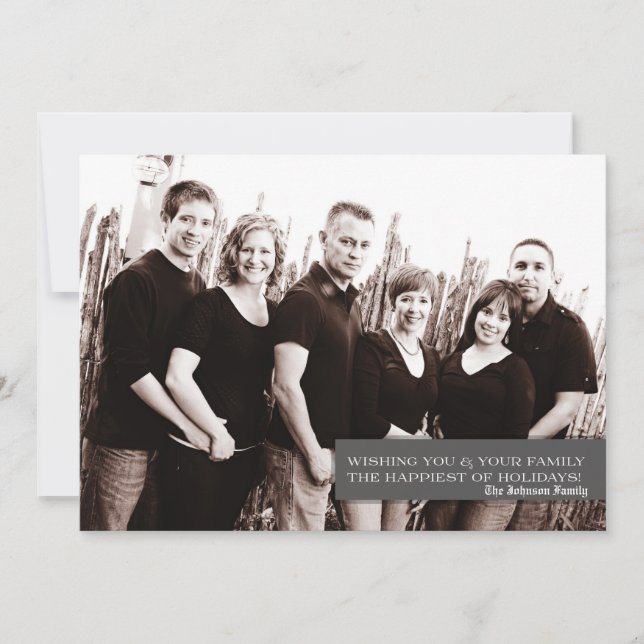 Tarjeta fotográfica navideña de 5 x 7 Navidades XM (Anverso)