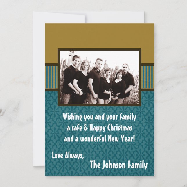 Tarjeta fotográfica navideña de 5 x 7 Navidades XM (Anverso)