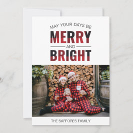Tarjeta fotográfica navideña de feriado y luminoso