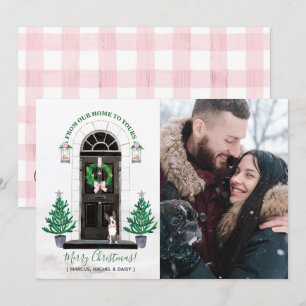 Tarjeta fotográfica navideña de la festividad del