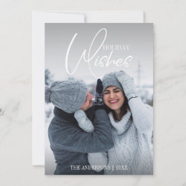 Tarjeta fotográfica navideña de los deseos de vaca