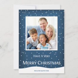 Tarjeta fotográfica navideña de navidades Banda az