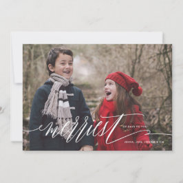 Tarjeta fotográfica navideña de Navidades más mere