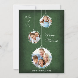 Tarjeta fotográfica navideña de navidades Ornament