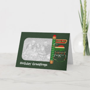 Tarjeta fotográfica navideña de navidades Santa Fa