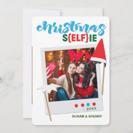 Tarjeta fotográfica navideña ELF sELFie