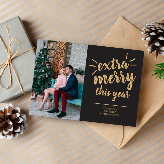 Tarjeta fotográfica navideña Family Happy Holidays (Subido por el creador)