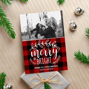 Tarjeta fotográfica navideña Family Happy Holidays