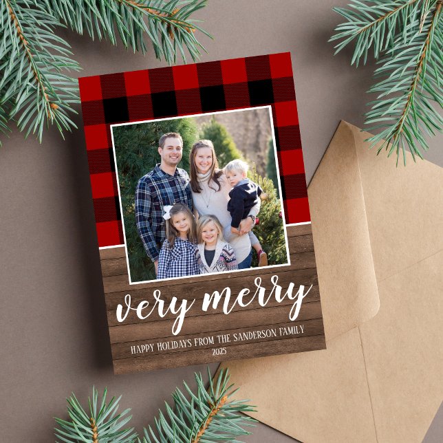 Tarjeta fotográfica navideña feliz de la familia (Subido por el creador)