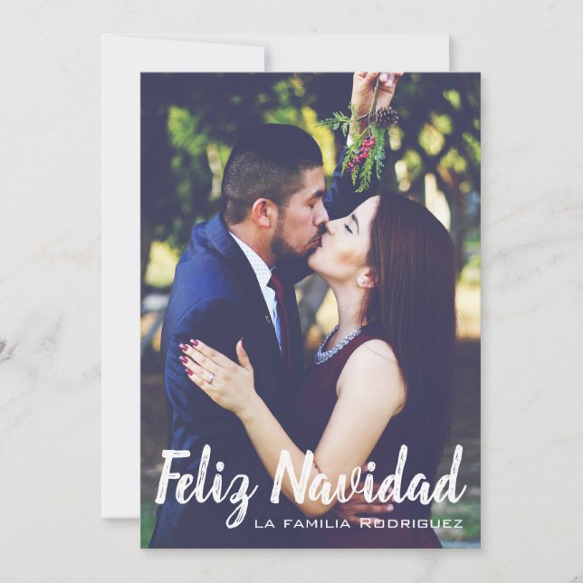 Tarjeta fotográfica navideña - Feliz Navidad (Anverso)