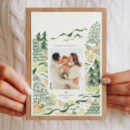 tarjeta fotográfica navideña iluminada