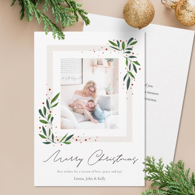 Tarjeta fotográfica navideña minimalista (Subido por el creador)