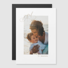 Tarjeta fotográfica navideña Minimalista de escrit