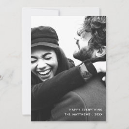 Tarjeta fotográfica navideña Minimalista simple y 