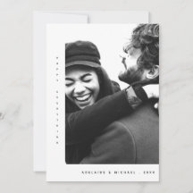 Tarjeta fotográfica navideña Minimalista simple y 