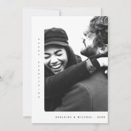 Tarjeta fotográfica navideña Minimalista simple y 