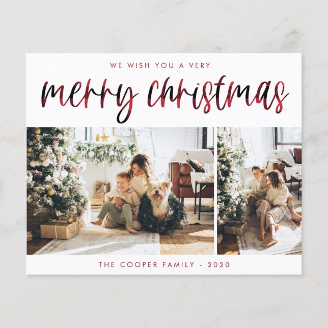 Tarjeta fotográfica navideña | Navidades modernos (Anverso)