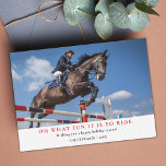Tarjeta fotográfica navideña para ecuestres<br><div class="desc">Muestra tu amor por los caballos y montando esta temporada navideña con una tarjeta de foto navideña para los ecuestres con la leyenda "Oh, qué divertido es andar". La parte trasera tiene espacio para tres fotos cuadradas más y un pie de foto y firma. Perfecto para ecuestres de todas las...</div>