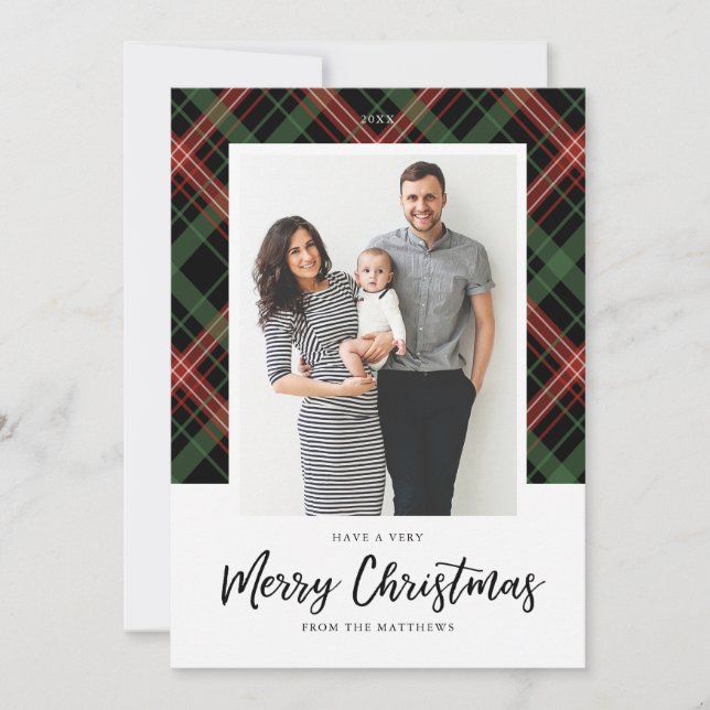 Tarjeta fotográfica navideña para navidades (Anverso)