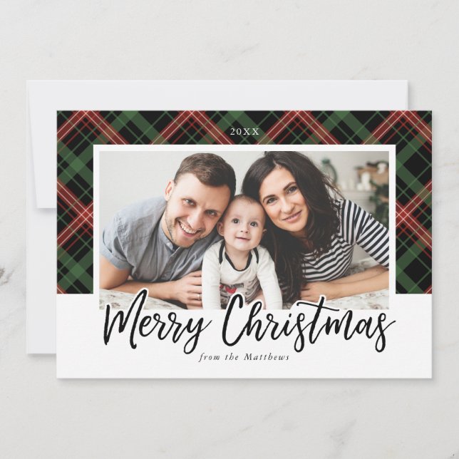 Tarjeta fotográfica navideña para navidades (Anverso)