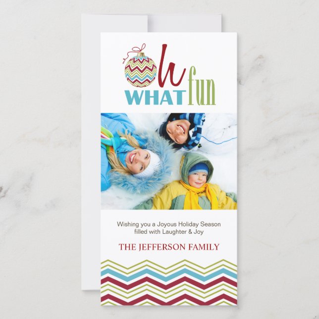 Tarjeta fotográfica navideña para navidades (Anverso)