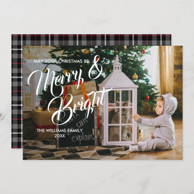 Tarjeta fotográfica navideña para Navidades amargo (Anverso / Reverso)