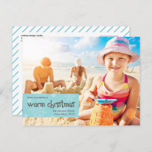 Tarjeta fotográfica navideña para Navidades cálido