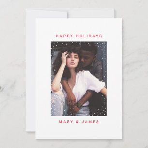 Tarjeta fotográfica navideña para Navidades casado