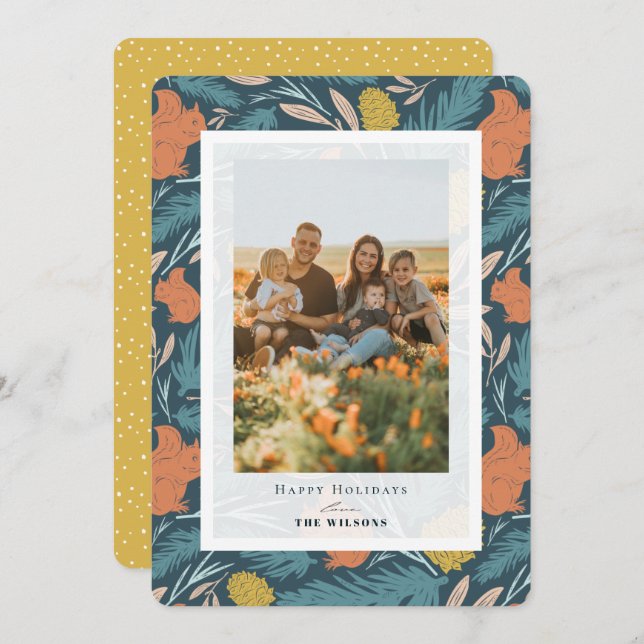 Tarjeta fotográfica navideña para Navidades de ard (Anverso / Reverso)