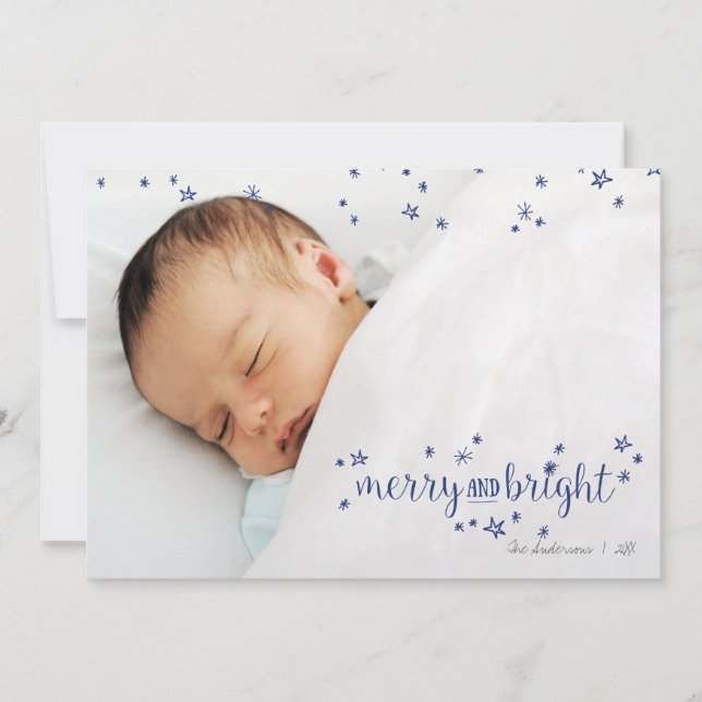 Tarjeta fotográfica navideña para Navidades de Est (Anverso)