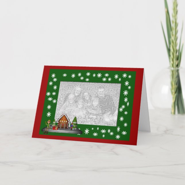 Tarjeta fotográfica navideña para navidades de la  (Anverso)